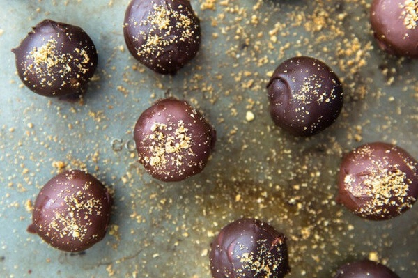 cokoládové pralinky s tekvicovou náplňou